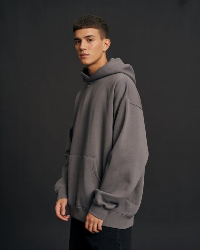 Grey Oversized Essential Hoodie | NORULES