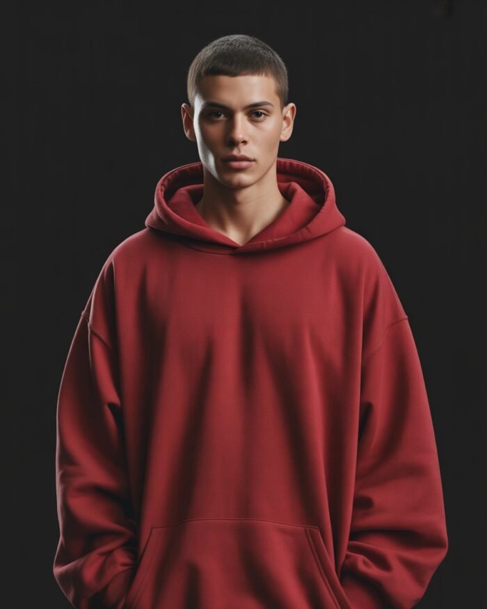 Red Oversized Essential Hoodie | NORULES