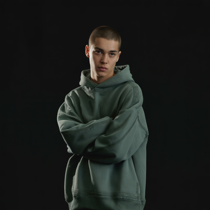 Light Green Oversized Essential Hoodie | NORULES