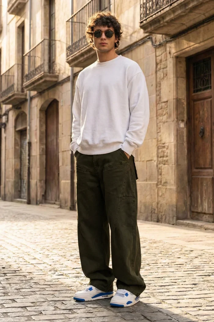 NORULES® Olive 8 Pocket Woven Baggy Fit