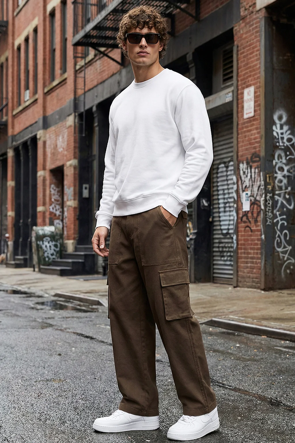NORULES® Brown Flap Pocket Woven Exclusive Cargo Pant