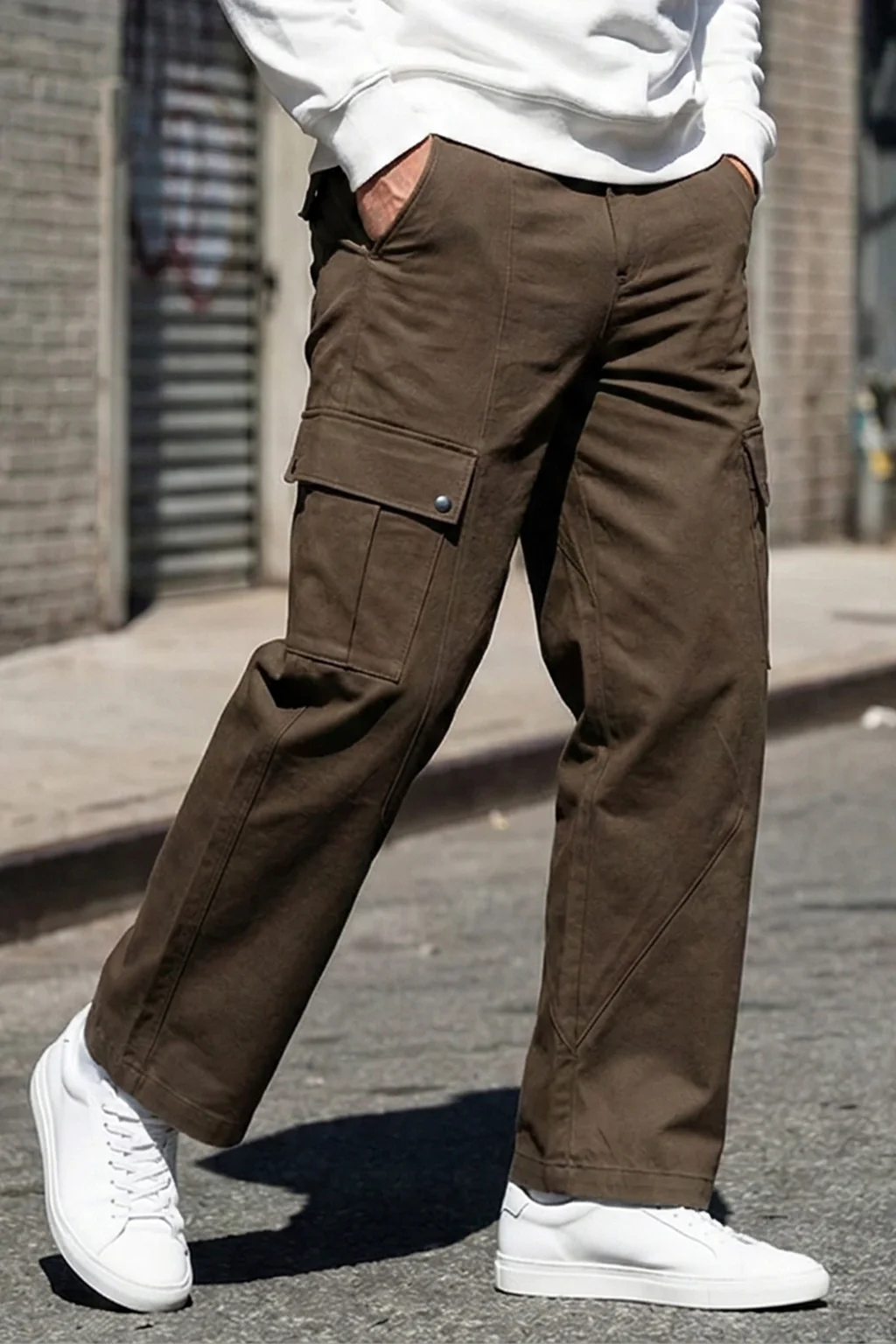 NORULES® Dark Brown Flap Pocket Woven Exclusive Cargo Pant