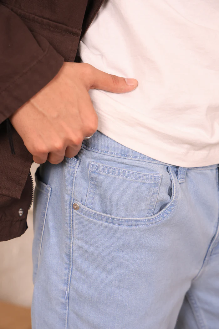 Icy blue men's slim fit jeans