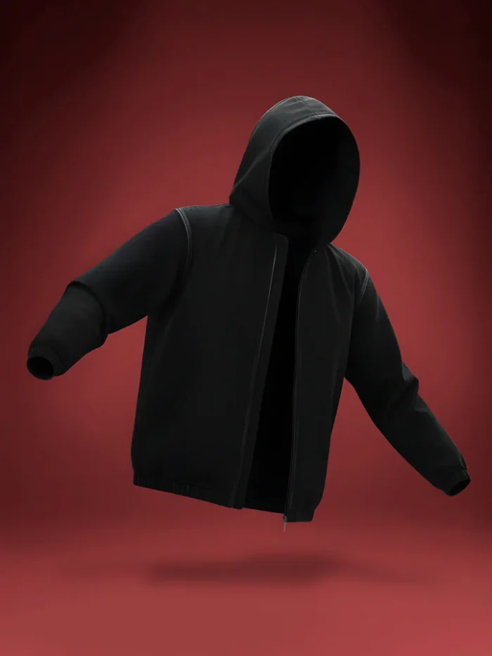 NORULES® Men Storm Black Hooded Zipper Jacket